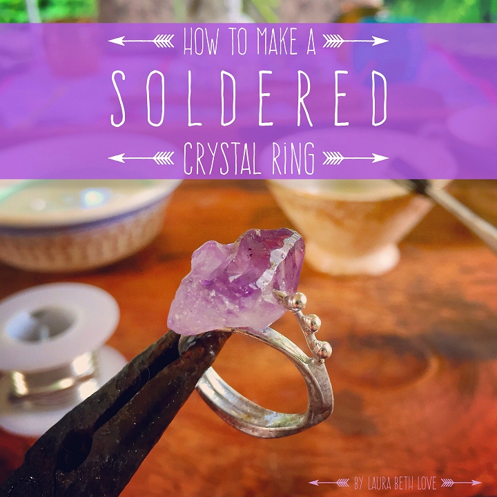 Soldered crystal point ring tutorial 