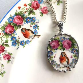 Broken china jewelry by Laura Beth Love, Emmaus PA